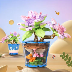 Flowers Plant Potted Building Blocks Puzzle Toy for Early Education