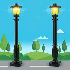 2pcs Streetlamp Bricks Set Road Light Building Block Kit Halloween Decoration