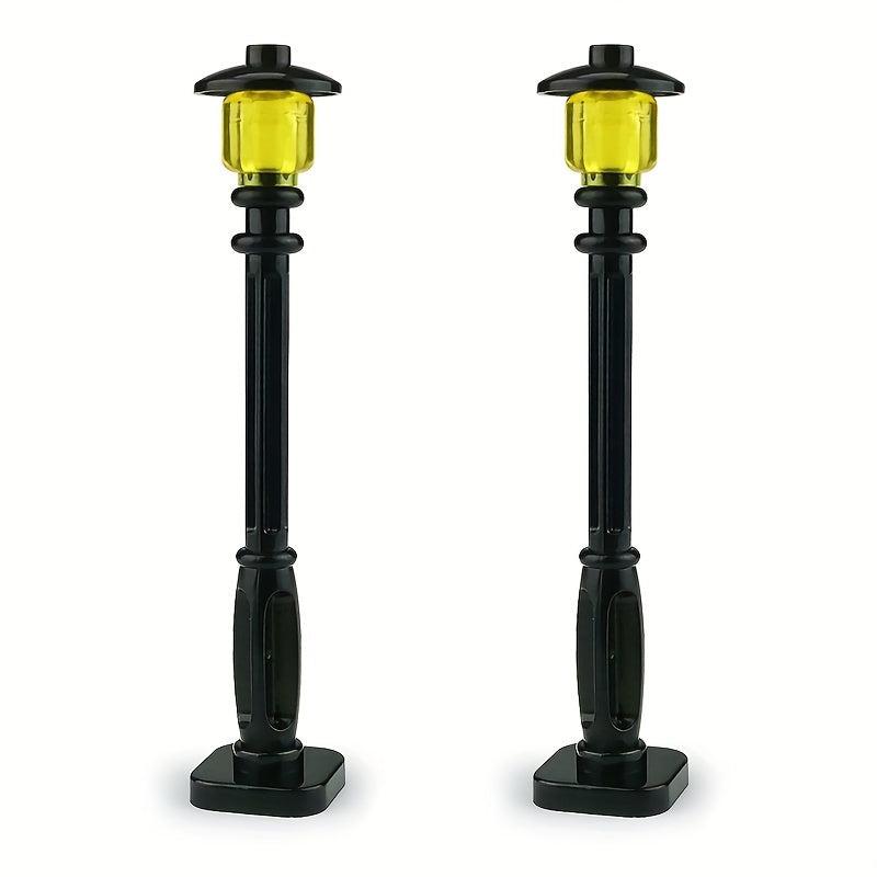 2pcs Streetlamp Bricks Set Road Light Building Block Kit Halloween Decoration