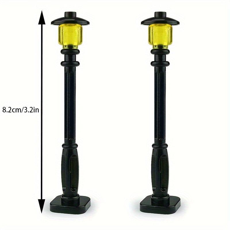 2pcs Streetlamp Bricks Set Road Light Building Block Kit Halloween Decoration