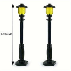 2pcs Streetlamp Bricks Set Road Light Building Block Kit Halloween Decoration