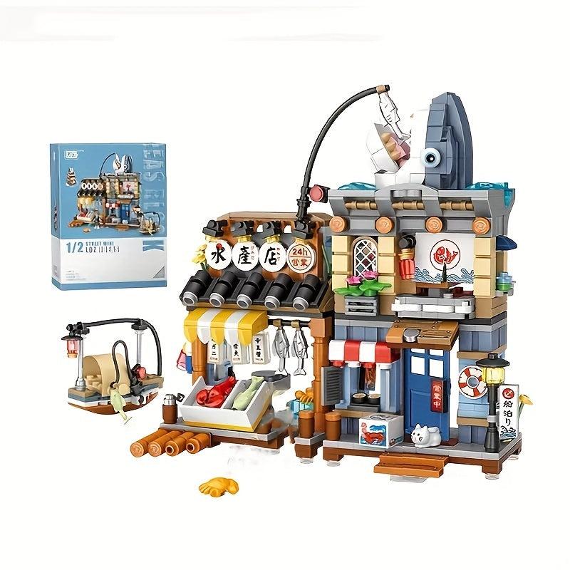 Japanese Izakaya Shop Building Blocks MOC Toy Set 789 PCS