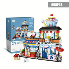 Japanese Izakaya Shop Building Blocks MOC Toy Set 789 PCS