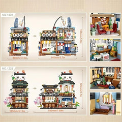 Japanese Izakaya Shop Building Blocks MOC Toy Set 789 PCS