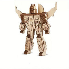 Robot Wooden 3D Puzzle Children's Educational Toys DIY Model For Boys