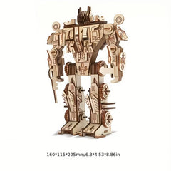 Robot Wooden 3D Puzzle Children's Educational Toys DIY Model For Boys