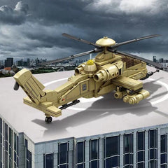 Building Blocks Helicopter Military Fighter Toy Gift