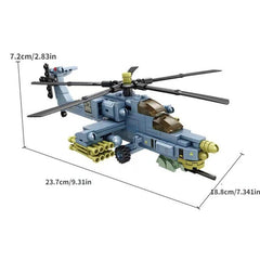 Building Blocks Helicopter Military Fighter Toy Gift