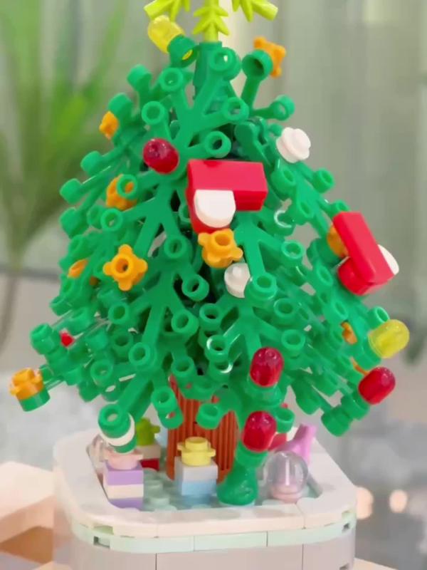 Kids Christmas Tree Building Blocks Flower Christmas Toy