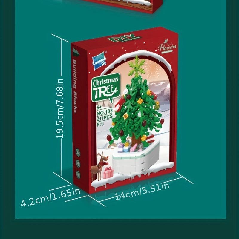 Kids Christmas Tree Building Blocks Flower Christmas Toy