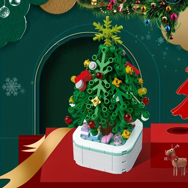 Kids Christmas Tree Building Blocks Flower Christmas Toy