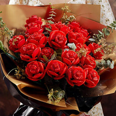 DIY Eternal Love Red Rose Building Blocks Gift for Girlfriend