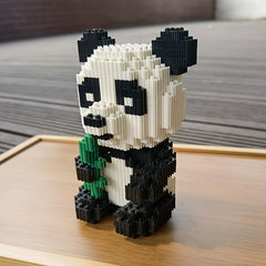 Panda Building Blocks Small Interlocking Toys Model Decoration