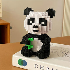 Panda Building Blocks Small Interlocking Toys Model Decoration