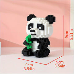 Panda Building Blocks Small Interlocking Toys Model Decoration