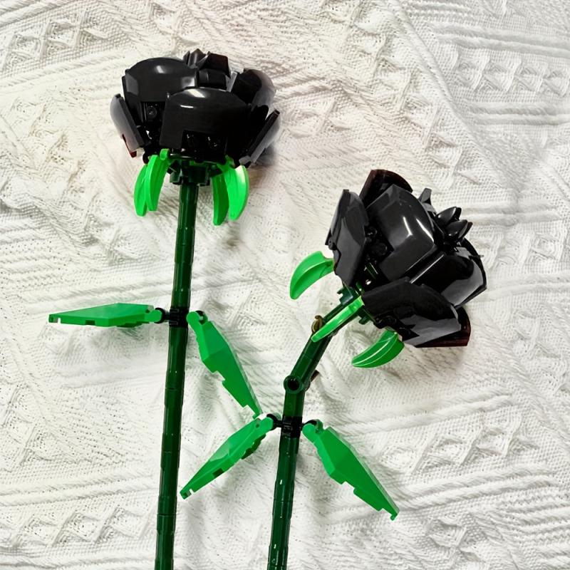 DIY Rose Building Blocks Decorating Ornaments for Holidays