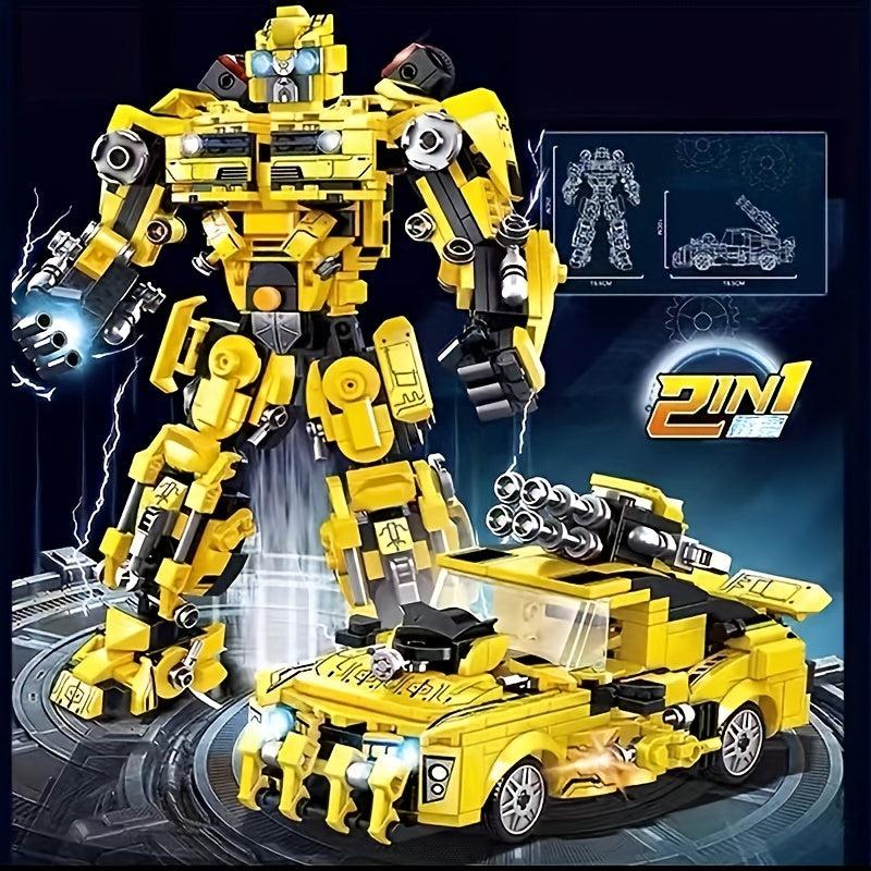 Classic Robot Car Building Blocks Deformable Model Building Blocks