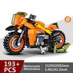 Motorcycle Building Blocks Ornaments Off-road Bicycles DIY Toys
