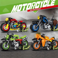 Motorcycle Building Blocks Ornaments Off-road Bicycles DIY Toys