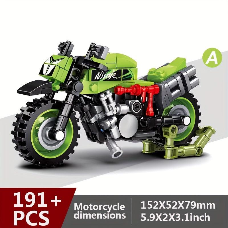 Motorcycle Building Blocks Ornaments Off-road Bicycles DIY Toys