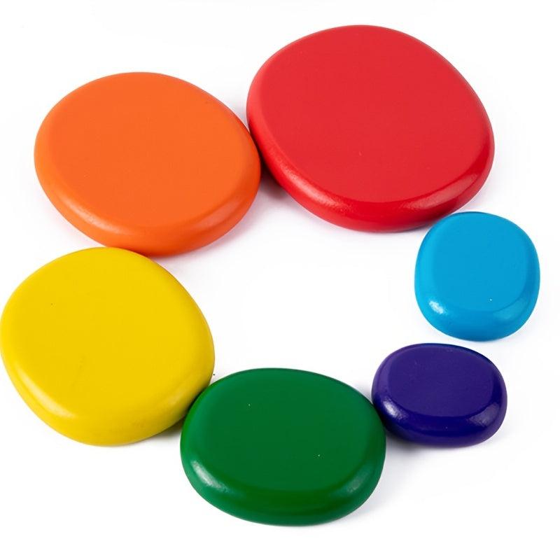 Rainbow Stacked Stones Building Blocks Kids Toy