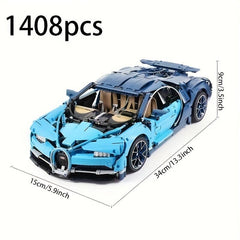 1408pcs Racing Car Building Blocks 1:14 Sports Car Model DIY Gift
