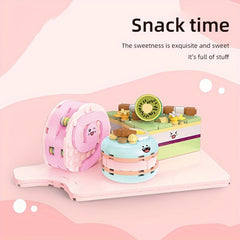 Mini Building Blocks Burger Barbecue Cake Fun Food Toys