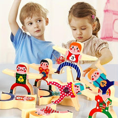 Kids' Plastic Stacking Block Toys: Balance Game & Puzzle DIY Domino Blocks