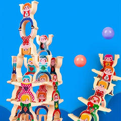 Kids' Plastic Stacking Block Toys: Balance Game & Puzzle DIY Domino Blocks