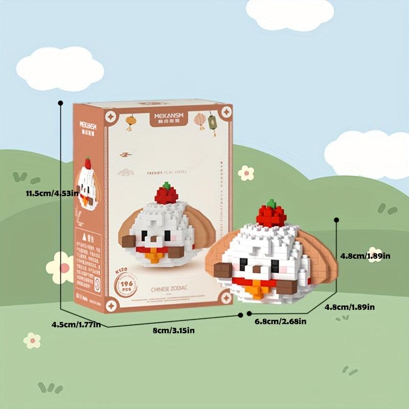 Zodiac Animal Building Blocks Gift Room Decoration