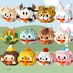Zodiac Animal Building Blocks Gift Room Decoration
