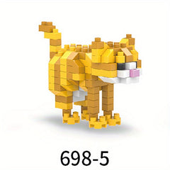 12 Styles Cat Building Blocks Puppet Persian Orange Stacking Blocks