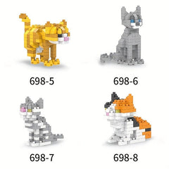 12 Styles Cat Building Blocks Puppet Persian Orange Stacking Blocks