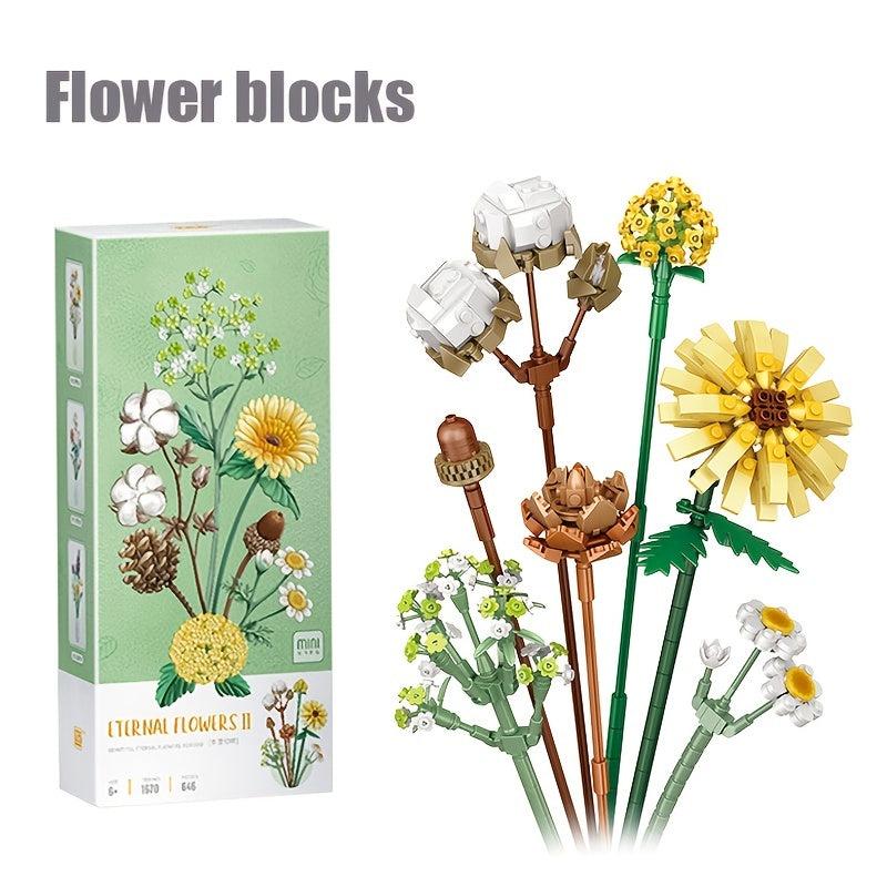 DIY Mini Bonsai Bouquet Building Blocks for Kids