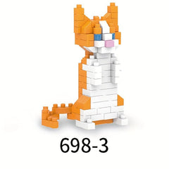 12pcs Cat Building Blocks Persian Orange Stacking Living Room Decor