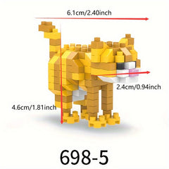 12pcs Cat Building Blocks Persian Orange Stacking Living Room Decor
