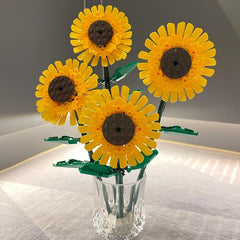 1pc Flower Bouquet Sunflower Building Blocks DIY Decoration Flowers Toys