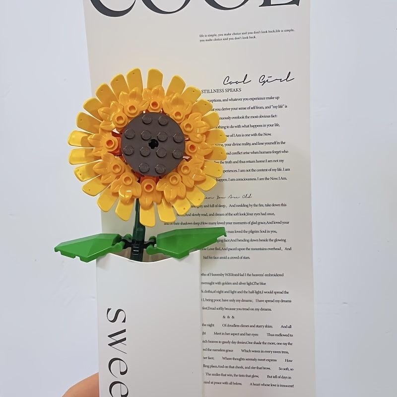 1pc Flower Bouquet Sunflower Building Blocks DIY Decoration Flowers Toys