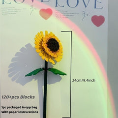 1pc Flower Bouquet Sunflower Building Blocks DIY Decoration Flowers Toys