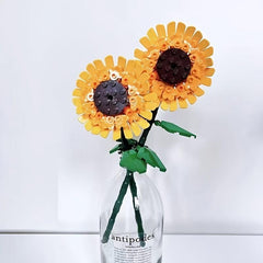 1pc Flower Bouquet Sunflower Building Blocks DIY Decoration Flowers Toys