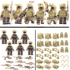 6pcs Figures & Armor Weapons Compatible With Army Soldier