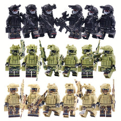 6pcs Figures & Armor Weapons Compatible With Army Soldier