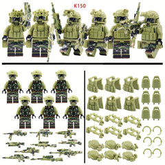 6pcs Figures & Armor Weapons Compatible With Army Soldier