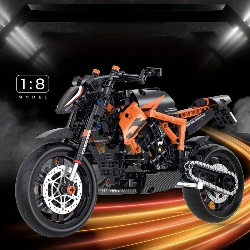 High Tech Motorcycle Racing Bricks Toys Gift For Kids