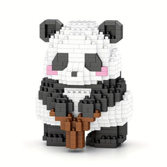 Chinese National Treasure Panda Orchid Flower Building Blocks Model