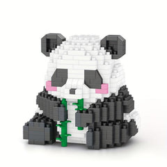 Chinese National Treasure Panda Orchid Flower Building Blocks Model