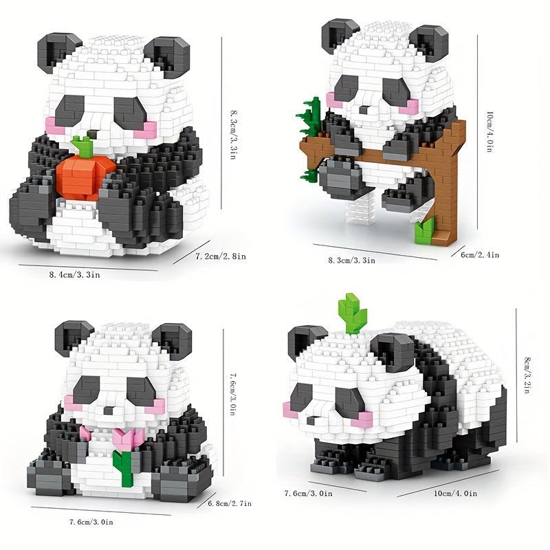 Chinese National Treasure Panda Orchid Flower Building Blocks Model