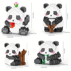 Chinese National Treasure Panda Orchid Flower Building Blocks Model