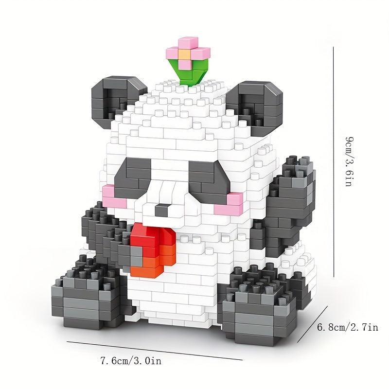Chinese National Treasure Panda Orchid Flower Building Blocks Model