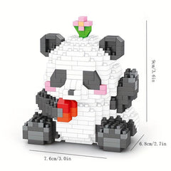 Chinese National Treasure Panda Orchid Flower Building Blocks Model